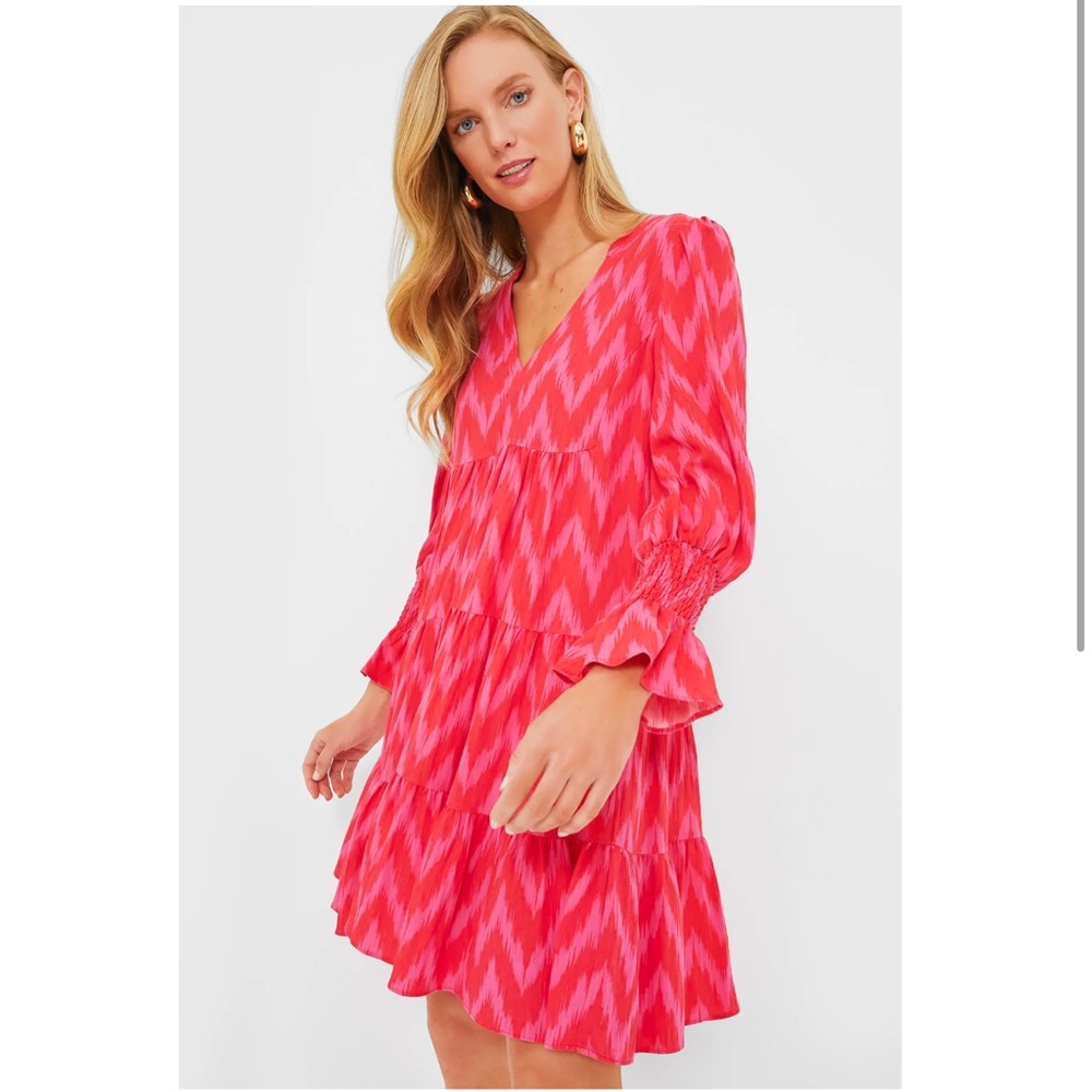 Tuckernuck Pomander Place Ikat Kenzo Dress Hot Pink Size S